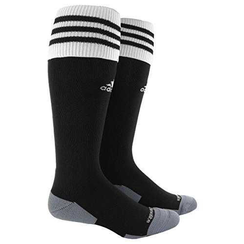 adidas Unisex Copa Zone Cushion II Soccer Sock (1-Pair), Black/White, 13C-4Y