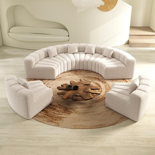 Modern Oversized Curved Sofa for Living Rooms