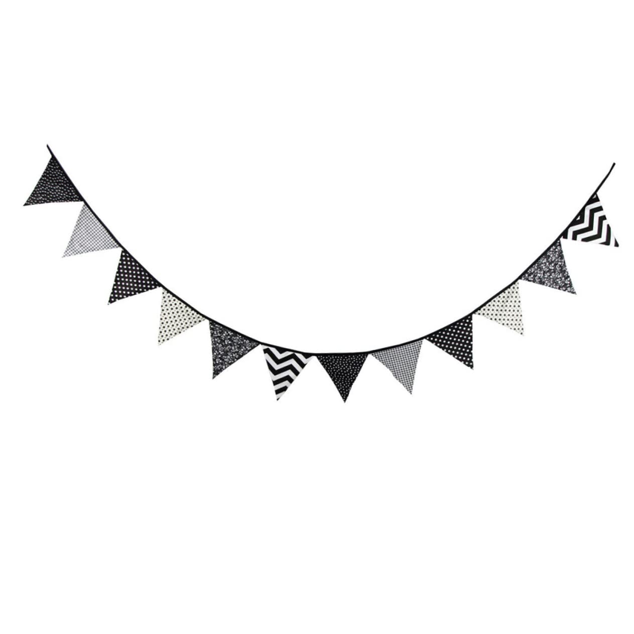 Cabilock 2 Pièces guirlande fanion triangle wedding decorations birthday decoration bannière fanion drapeau triangulaire guirlande de fanions en tissu de coton banderole banderole bruant