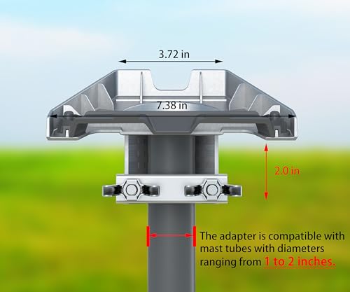 Image of CEKAY Starlink Gen 3 Mounting Kit with 35 inch Pole & Pipe Adapter - Heavy-Duty Adjustable J-Pole Mast for Wall, Eave or Roof, Compatible with Starlink Standard 4 X Dish