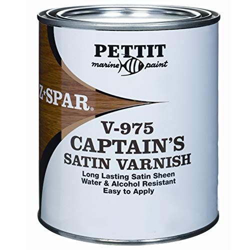 Pettit Paint Z-Spar Captains Satin Sheen Varnish V975, Quart