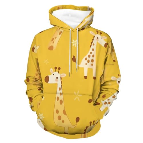 Sweatshirt pullover à motif girafe pour tenue décontractée