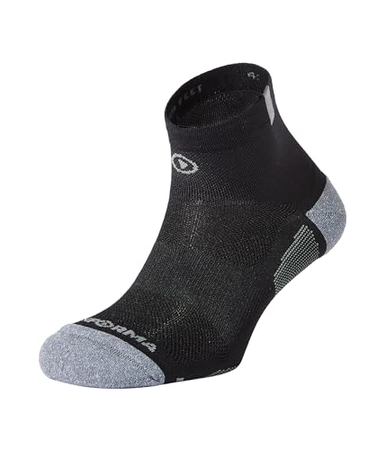 ENFORMA® Chaussettes de sport Boston antibactériennes pour homme et femme Confort, respirabilité et ajustement parfait pour la course à pied, le cyclisme, etc, Noir , M-L Corto