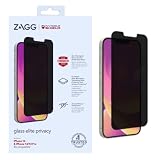 ZAGG InvisibleShield Glass Elite Protection d'écran de confidentialité pour iPhone 13/13 Pro et iPhone 14, design fin, antimicrobien, protection contre les chocs, anti-taches, résistant aux rayures