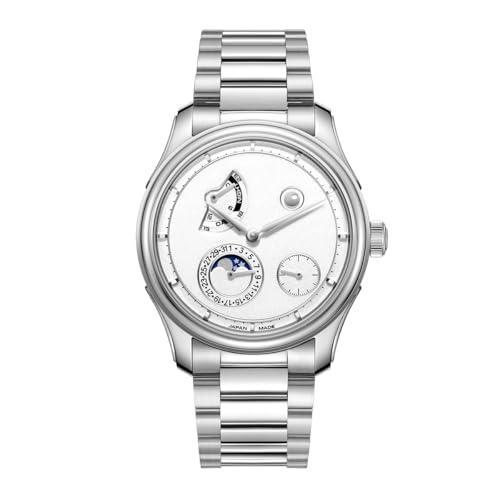 [�[��] ZEROO C5 KEIGO Classic Automatic �r���v �@�B���������� �I�[�g�}�`�b�N �}�C�N�����[�^�[ �T�t�@�C�A�K���X �P�[�X��38mm ZC005SWH [���K�i] (�z���C�g/�P�[�X�J���[�V���o�[)