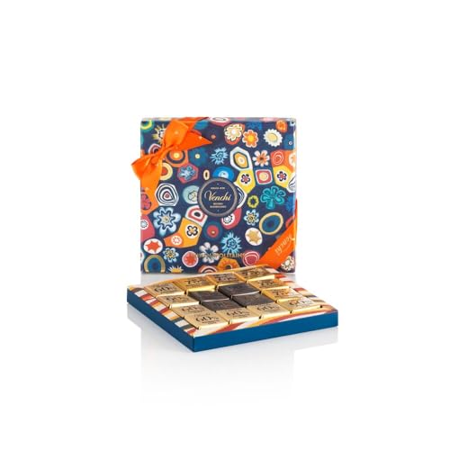 Venchi - Mini Blend Murrine Caja de Regalo con 16 Bombones Surtidos, 47 Gr, Sin Gluten, Sin Colorantes ni Conservantes, Colección Murrine, Idea de Regalo