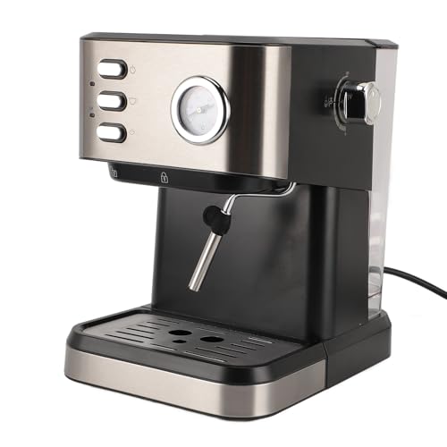 CHEOTIME Máquina de café espresso 20 bar, máquina de café compacta de vapor de alta presión semiautomática con espumador de leche de vapor ABS acero inoxidable 50.72 oz capacidad 1050W
