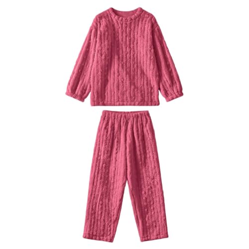 Pijama Termica Mujer Flannel Pajamas for Women Set Winter Fleece Fluffy 2 Piece Lounge Pjs Sets Sleepwear Women's Flannel Pajamas Capsule Wardrobe 2026 Sets Pijamadas para Mujer Hot Pink Free Size - image 7