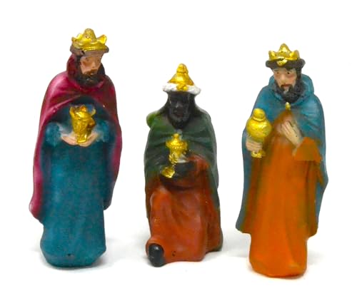 3 Heilige Drei Könige des Weihnachtstages, 10 cm, Krippenfiguren,...