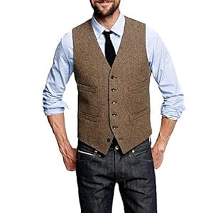 Kromoc Heren Slim-fit gilet voor heren vrijetijdskostuums