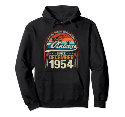 69 años de edad, amantes de la pesca con mosca, diciembre de 1954 - cumpleaños 69 Sudadera con Capucha