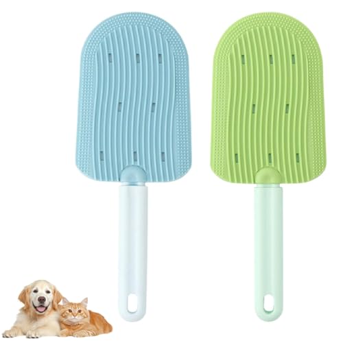 CATOR Spazzola per gatti, 2 Pcs pennelli per gatti, spazzola cane pelo corto, spazzola per cani, spazzola per cani, spazzola per gatti, in silicone, per gatti e gatti, per la cura del pelo