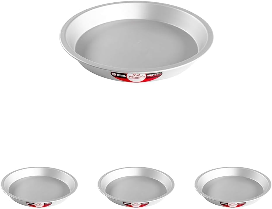 Fat Daddio's PIE-12 Anodized Aluminum Pie Pan, 12 x 1.5 Inch (Pack of 4)