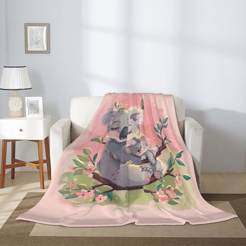 Couverture chaude en flanelle koala pour le camping et le lit