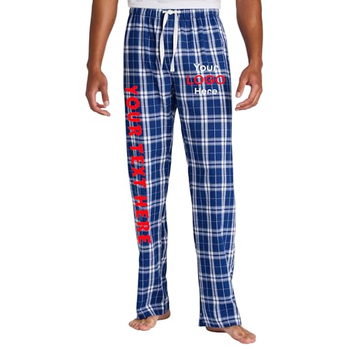 Personalized Pant Custom Flannel Plaid Pant Customized Mens Pants Design Your Own with Logo Text Photo DT1800