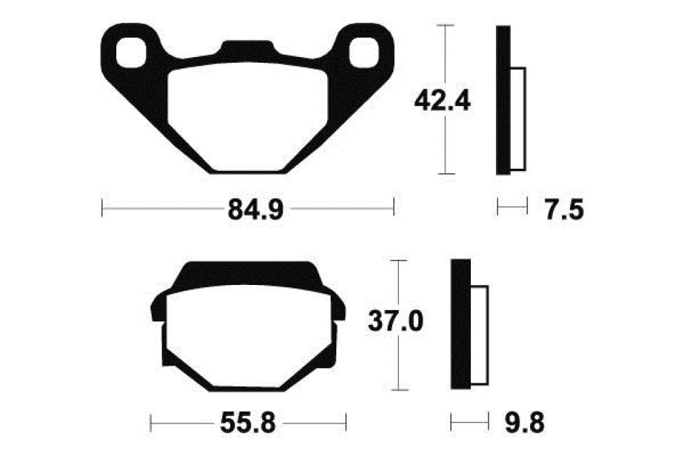 Pastiglia Freno TECNIUM per Quad Suzuki 500 Lt-A F Vinson 2002 Per 2007 Ar Nuovo