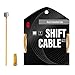 AEIOFU Bike Shifter Cable Polished Wire Compatible for Mountain Bike, Road, Derailleur Cable 1.2 X 2100mm Gold Shifter Housing Shifting