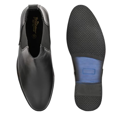 Image of AFROJACK Men's Genuine Leather Chelsea Boots | Stylish & Comfortable Ankle Boots (rd9938)