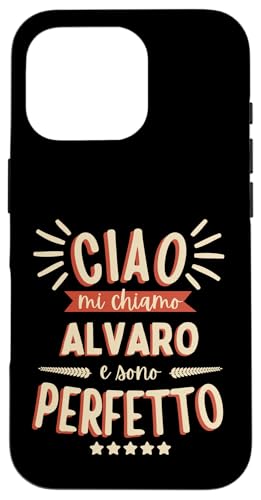 Alvaro Idea Regalo Personalizzata Nome Divertente �X�}�z�P�[�X iPhone 16 Pro �p