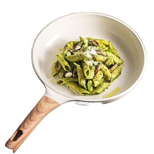 OWOHYG Sartén de cerámica Blanca Antiadherente para freír Huevos, Tortitas, filetes, jamón, Desayuno, Utensilios de Cocina