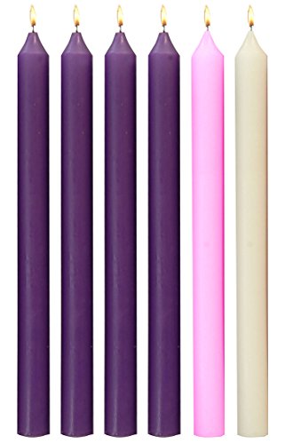 1x12 Christmas Advent Candles - Set of 6