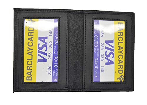 Slim Leather Bi-fold Wallet Credit Card Holder Thin Pockets Unisex Men Women Wallet