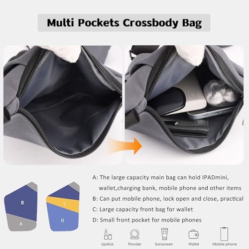 Travel Anti Pickpocket Purses, Slim Carry Crossbody Bag for Women & Man Travel Safe, Waterproof4