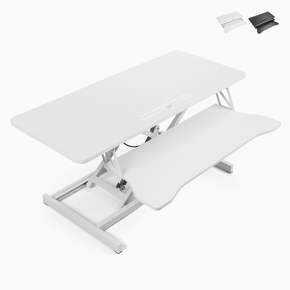 Supporto per monitor PC da scrivania regolabile in altezza Jallo XL - Bianco