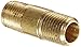 Eaton Weatherhead 3327X4 Brass CA360 Fitting, Nipple, 1/4" NPT Male, 1-1/2 inches Length