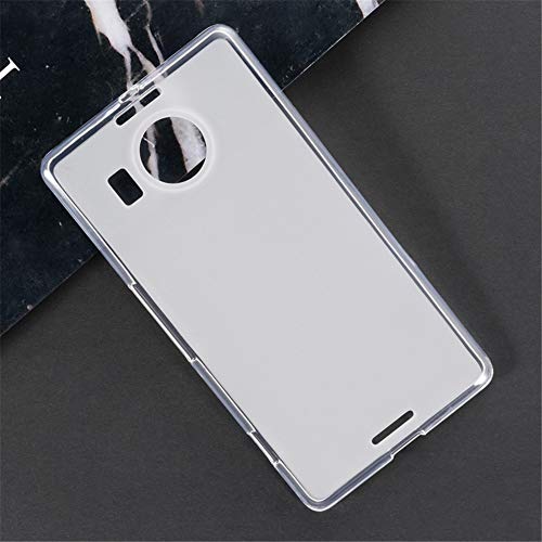 Microsoft Lumia 950 XL Case, Scratch Resistant Soft TPU Back Cover Shockproof Silicone Gel Rubber Bumper Anti-Fingerprints Full-Body Protective Case Cover for Microsoft Lumia 950 XL (White)
