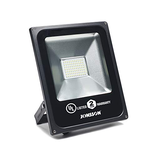 Jonsson 50W LED Outdoor Flood Light, Super Bright 5500LM Exterior Security Lights, IP65-6500K Cool White Floodlight, UL Listed, IP65 Waterproof