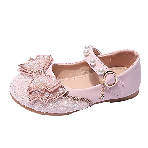 Fashion Four Seasons Children Casual Shoes Girls Flat Pearl Rhinestone Bow Buckle Prom Party Size 6 Toddler Girl Shoes