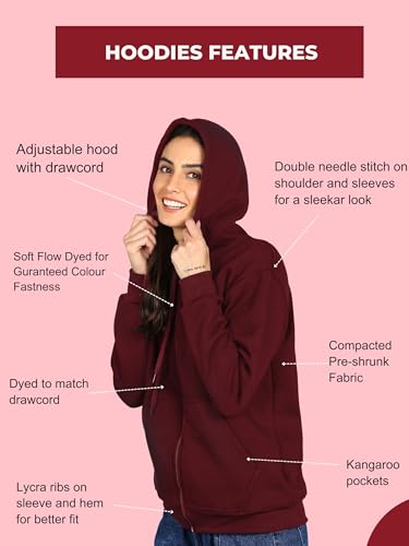Image of Blessed Printed Women�s Full Sleeve Cotton Zipper Hoodie with Pockets | Regular Fit Hooded Sweatshirt Pullover for Winter, Casual, Outdoor, Travel & Everyday Wear