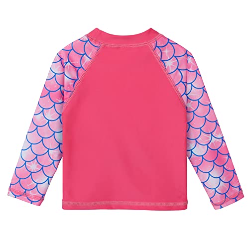 Image of Girls Long Sleeve Zipper Rash Guard 1 Piece UPF 50+ Sun Protection