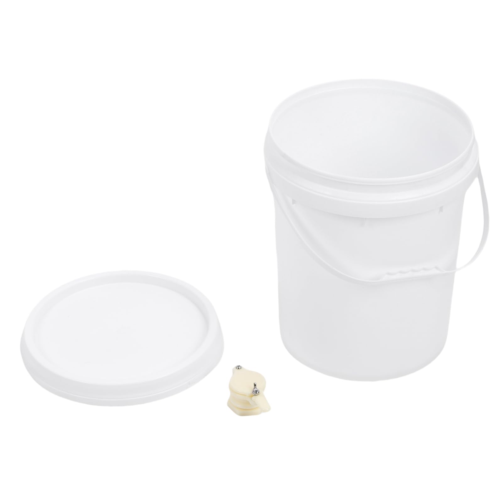 SIXRUN Secchio per con Coperchio e Cancello, Contenitore per Apicoltura in Plastica da 5 Galloni Facile Estrazione del, Adatto per Apicoltori Principianti o Esperti