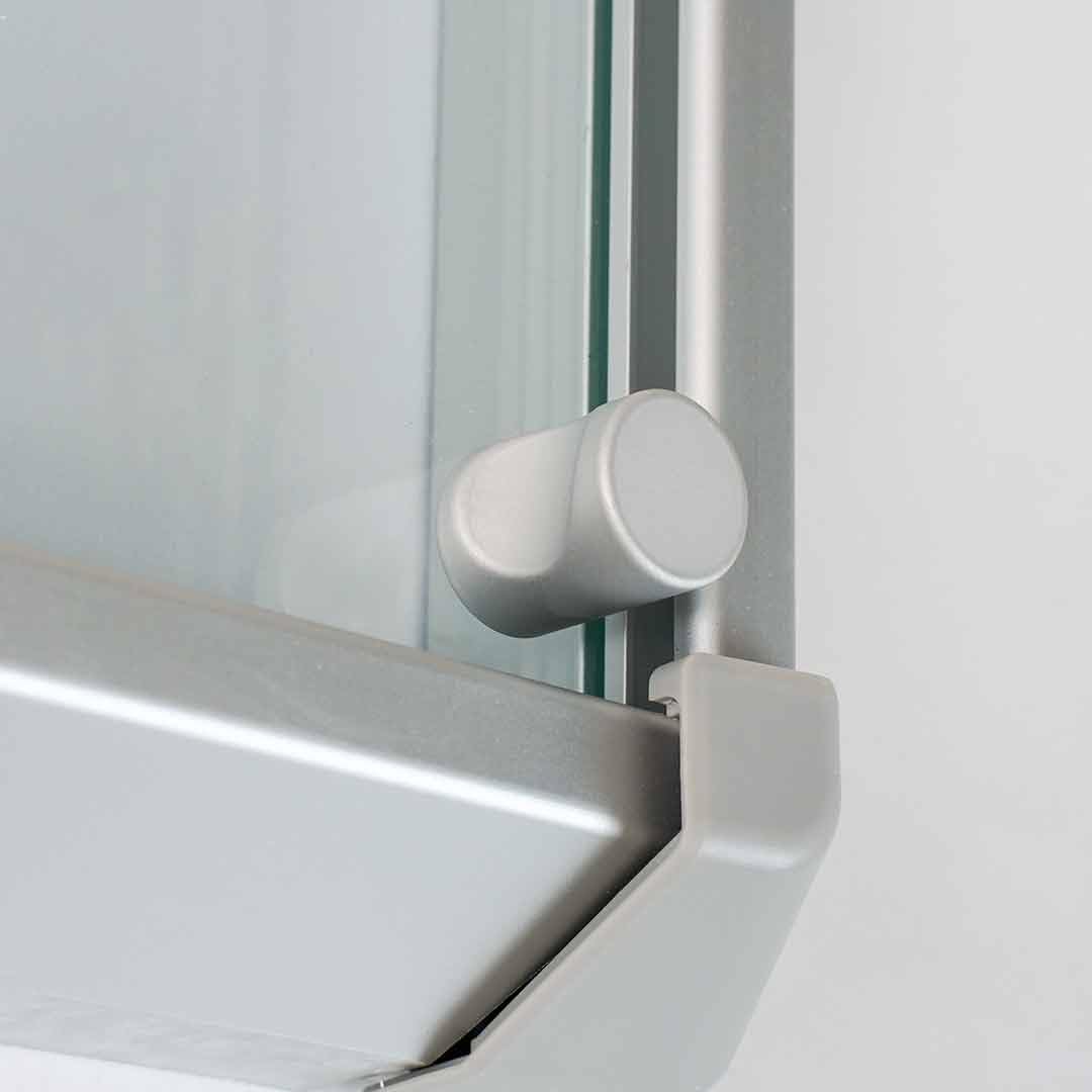 Danieli Store | Tablón Magnético de Pared para Interiores en Aluminio con Puertas Correderas de Vidrio Templado de Seguridad ESG para Oficina y Edificio Residencial. Cerradura con Llaves. (12xA4)