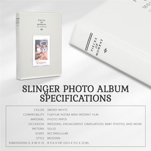Papel fotográfico instantáneo Fujifilm Instax Mini: 100 fotos en total (10 hojas × 10), paquete con álbum Slinger 64 Pocket Mini Instax miniatura 3