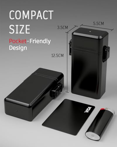 Smell Proof Pre-Roll Cone Case – 4-Hole King Size Holder with Lighter Slot, Travel Storage Box for Hand-Rolled Cigarettes - Image 6