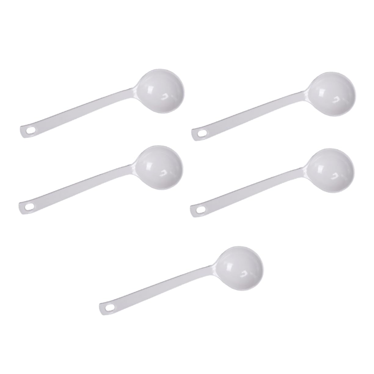 HOLIDYOYO 5pcs Hot Pot Seasoning Spoon Food Serving Strainer Ramen Soup Chinese Wonton Spoons Basting Spoon Chinese Soup Spoons Demitasse Espresso Spoon Noodle Spoon Melamine White
