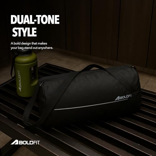 Image of Boldfit Gym Bags for Men Compact Sports Duffle for Women Unisex Duffle Bag for Carry & Travel Adjustable for Shoes Towel Duffel Sports Bag