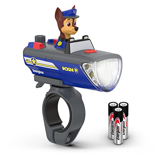 Energizer PAW Patrol Chase Bike Light, Ideal for Kid's Bikes and Scooters, PAW Patrol Toy Flashlight for Boys and Girls, Use as a Camping Flashlight and Outdoor Light (Batteries Included)