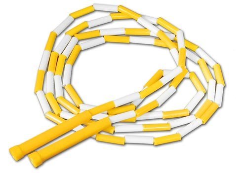Cannon Sports Olympic Style Jump Rope, 10 feet, Yellow/White