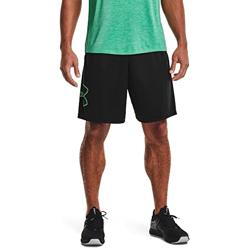 Image of Under Armour Men's Tech Graphic 10 inch Shorts, Black (006) /Matcha Green, XX-Large