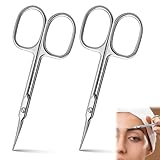 2PCS Nagelschere Hautschere, extra fein aus rostfreiem Edelstahl, scharfe Nagelhautschere für Fingernägel, Fußnägel und Babynägel, präzise Nail Scissors für Maniküre und Pediküre
