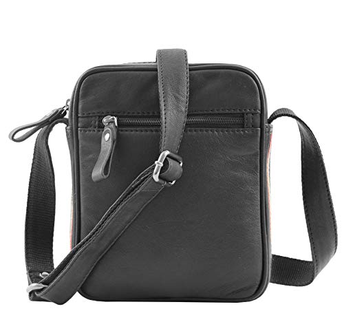 Sacoche homme cuir véritable noir Parkham Petit d'une élégance intemporelle