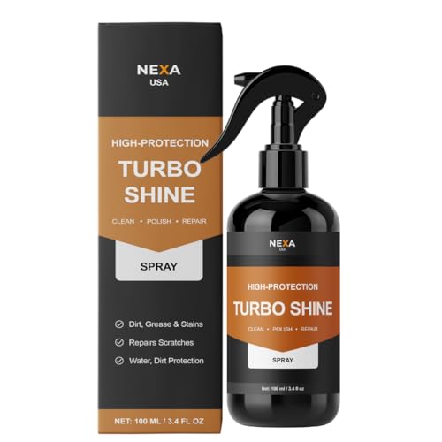 NEXA USA TurboShine Car Polish & Shine Spray Enhances Gloss & Surface Smoothness Helps Reduce Water & Dirt Buildup Easy Apply Exterior Care for Paint Headlights & Trim