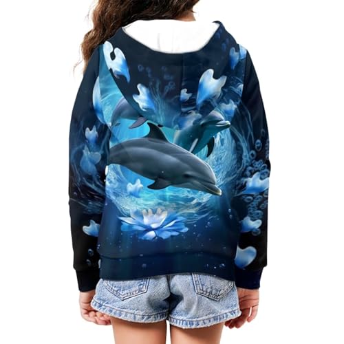 Zip Up Hoodie for Girls Boys Kids Sweatshirt Athletic Jacket Size 6-162