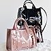 Imagen de Agatha Ruiz de la Prada Bolso de mano en charol brillante color nude logo a contraste