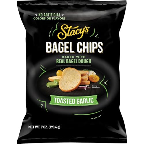 Stacy’s Bagel Chips, Toasted Garlic, No Artificial Colors or Flavors, 7 oz Bag
