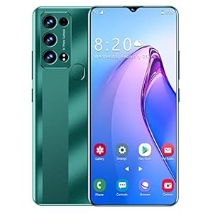 Rino9 Pro Smartphone 6,53" 3 GB de RAM + 64 GB de ROM com cartões SIM duplos 3G/4G, celular Android 10, tela sensível ao toque Full HD, MTK6737 4 Core, câmera dupla 5MP/13MP com desbloqueio facial/digital (Verde) - 1 41pY7+SzooL. SS300